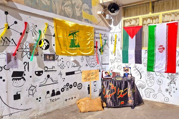 حمایت دانش‌آموزان رودهن از جبهه مقاومت و جنبش حزب‌الله