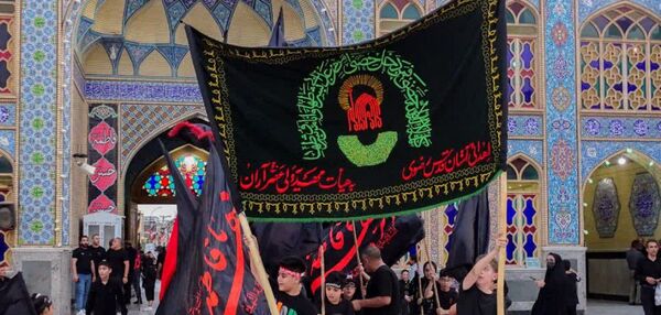 سوگواره هیئت سقایی (العطش) در حرم مطهر پیام‌آور واقعه عاشورا به ایران
