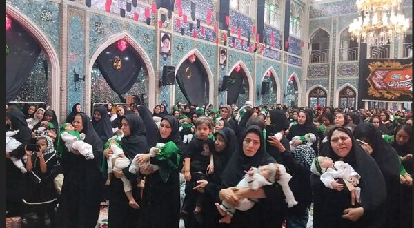 آیین شیرخوارگان حسینی در نخستین روز محرم در مساجد  نیشابور و شهر بار