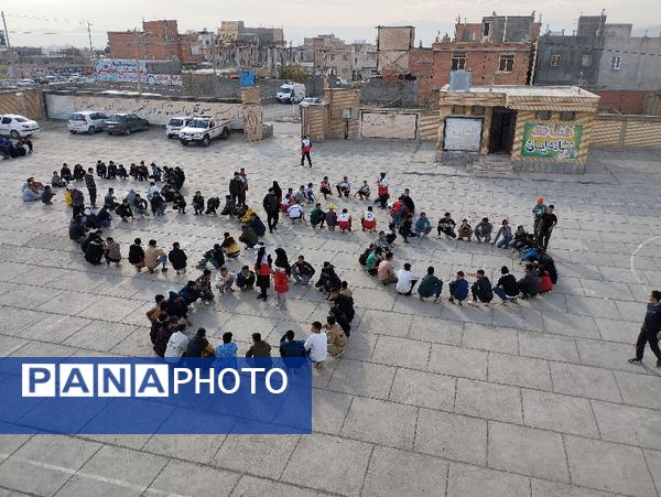 مانور زلزله در دبیرستان شهید مراتی خانلق