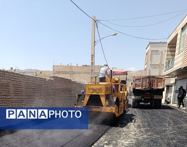 اجرای پروژه آسفالت ریزی در روستای مارکده