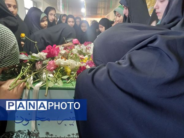 مراسم وداع شهید خوشنام در مدارس بهنمیر