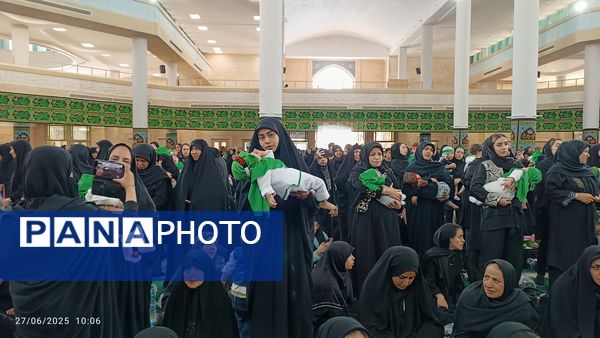 زمزمه‌های «یا علی‌اصغر(ع)» در مصلی زنجان طنین‌انداز شد