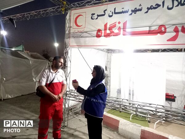 اوج خدمت جمعیت هلال احمر در مراسم وداع و تشییع رهبر انقلاب در ۴۵ متری گلشهر کرج