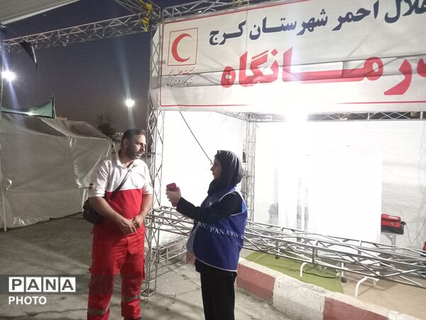 اوج خدمت جمعیت هلال احمر در مراسم وداع و تشییع رهبر انقلاب در ۴۵ متری گلشهر کرج
