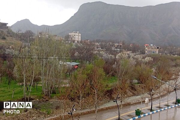 حال هوای شهر بار نیشابور بعد از بارش باران زیبا