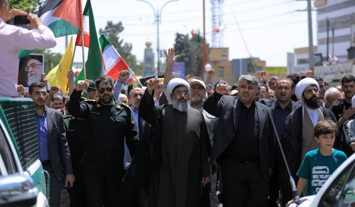 راهپیمایی جمعه خشم شهرستان ساوجبلاغ علیه جنایات رژیم ظالم صهیونیستی