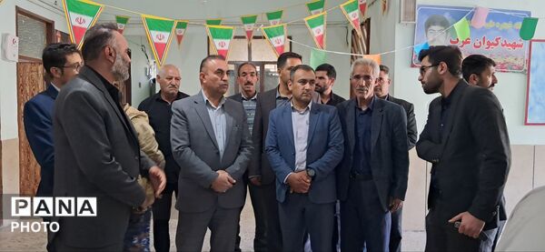 آیین کلنگ‌زنی مدرسه فرهنگ در چم‌خلیفه سامان