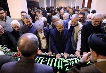 حضور وزیر آموزش و پرورش در آیین تشییع پیکر حاج محمود فرشیدی