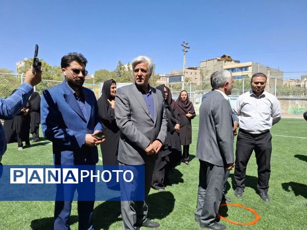 افتتاح زمین چمن هنرستان تربیت بدنی محمد شهرستانی ناحیه ۶ مشهد