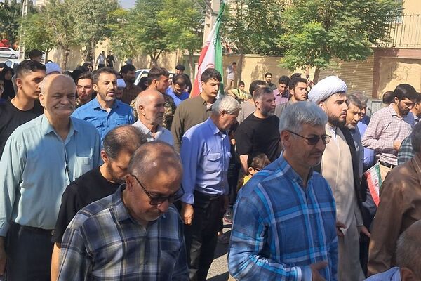 همبستگی مردم ولایتمدار نسیم‌شهر در راهپیمایی علیه رژیم صهیونیستی