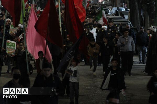 راهپیمایی مردم شهرستان خلیل آباد در پی شهادت جانسوز رهبر معظم انقلاب