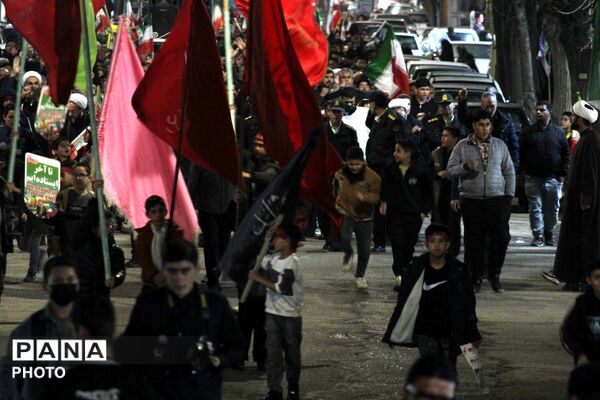 راهپیمایی مردم شهرستان خلیل آباد در پی شهادت جانسوز رهبر معظم انقلاب