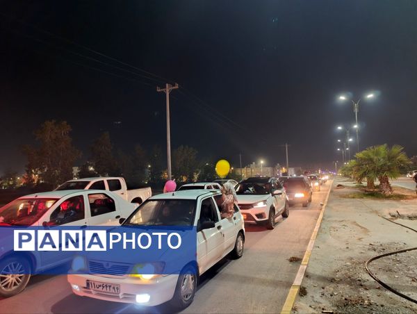 کاروان شادی جشن نیمه شعبان در بوموسی 