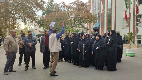 رزمایش گردان‌های بسیج فرهنگیان سپاه امام رضا (ع) در اداره‌کل آموزش و پرورش خراسان رضوی