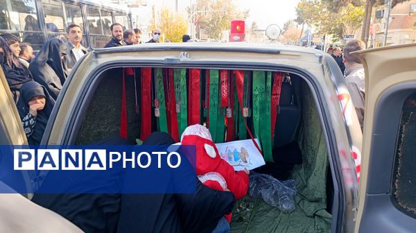 مراسم استقبال از پیکر شهید گمنام خوشنام فاطمی در مسجد جامع نیشابور 