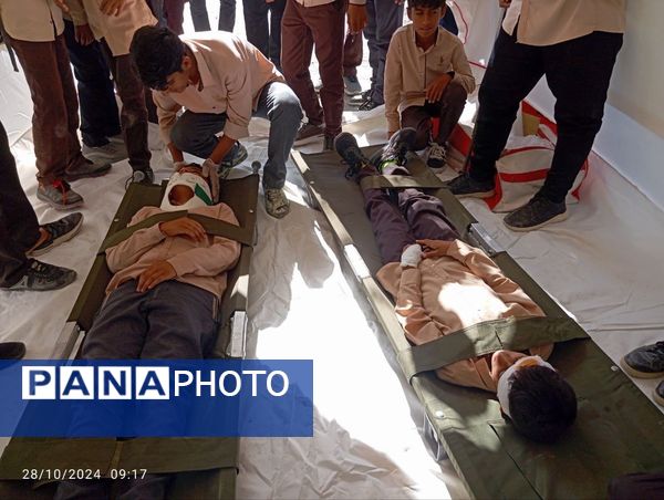 نواخته شدن زنگ پدافند غیرعامل در مدارس بشاگرد