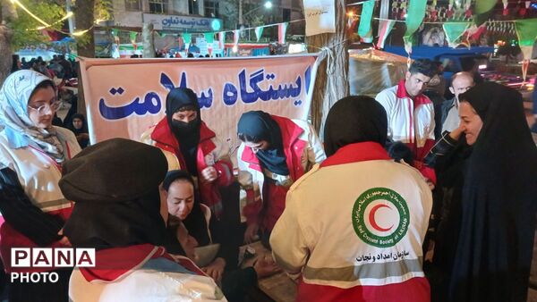 حضور فعال هلال‌احمر در قلب تجمعات شهرستان فارسان
