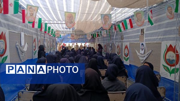  آیین تجدید میثاق دانش‌آموزان هنرستان امام حسن مجتبی (ع) با شهدای غواص دریادل