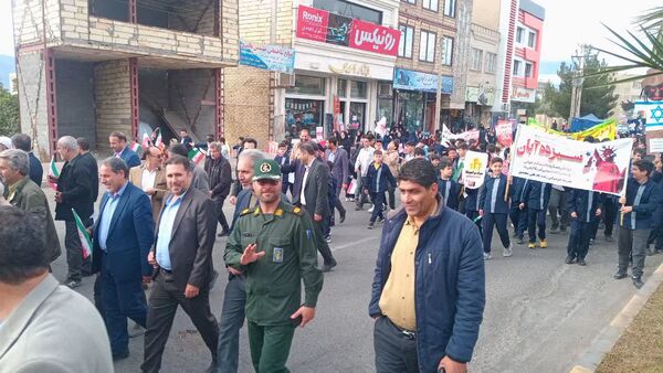 راهپیمایی روز 13 آبان در طارم