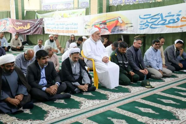 حضور مردم بندرخمیر در راهپیمایی روز قدس