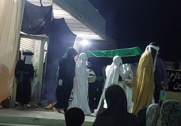 نمایش شهادت حضرت زهرا در مسجد صاحب الزمان روستای دهو