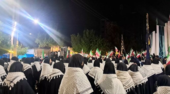 حضور دختران زرقان در رژه اقتدار جانفدایان ایران