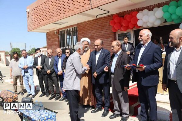 آیین افتتاح مدرسه خیرساز شهید قبادیان در روستای هفت‌جوبه