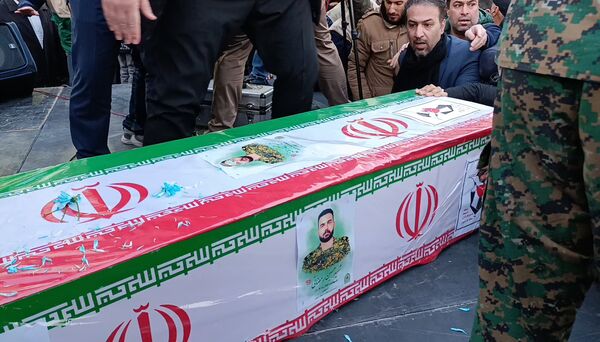 مراسم وداع با شهدای حملات تروریستی اصفهان 