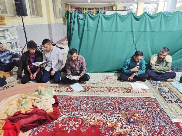 مراسم معنوی اعتکاف دانش‌آموزی در حسن‌آباد جرقویه علیا 