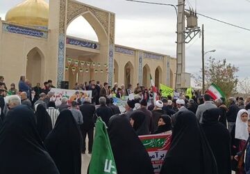 مردم با اراده شهر بخ در راهپیمایی پیروزی انقلاب اسلامی شرکت کردند 