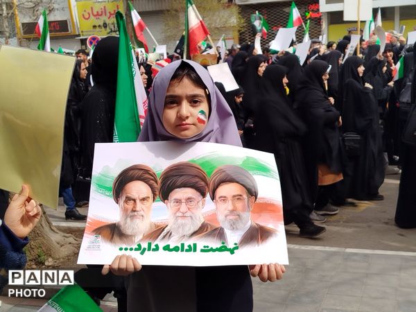 حماسه سازی مردم مقتدر و ولایتمدار شهرستان نیشابور در راهپیمایی روز قدس