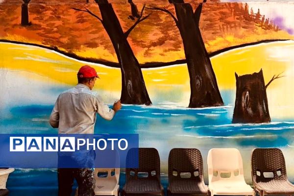 زیباسازی مدارس ملارد به منظور استقبال از دانش‌آموزان با محیطی شاد و تجهیزات نو 