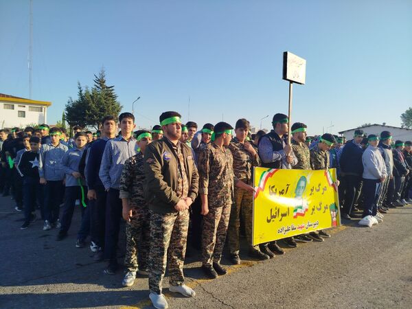 برگزاری صبحگاه مشترک دانش‌آموزی شهرستان هزار سنگر آمل 