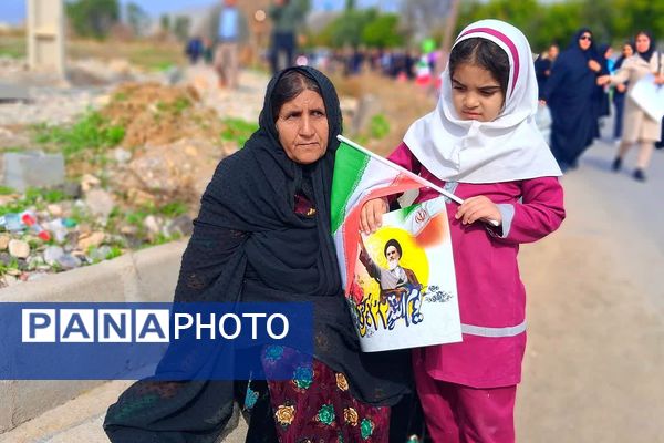 راهپیمایی یوم الله ۲۲ بهمن در شهرستان باشت با حضور گرم مردم
