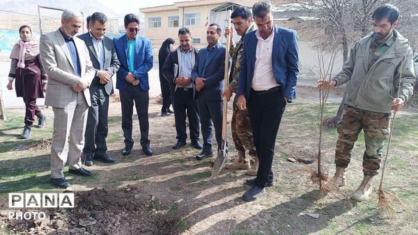 کاشت نهال در مدرسه خدیجه کبری شلمزار