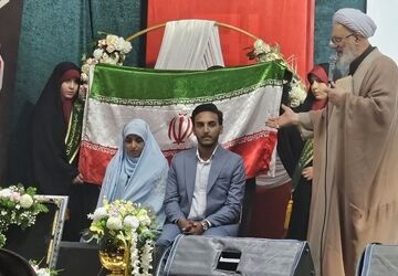 مراسم ازدواج ۴۷ زوج جوان شهرری در شب سالروز پیوند حضرت زهرا(س) و حضرت علی(ع)