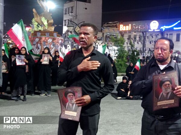 مراسم جاماندگان مراسم تشییع رهبر شهید در میناب