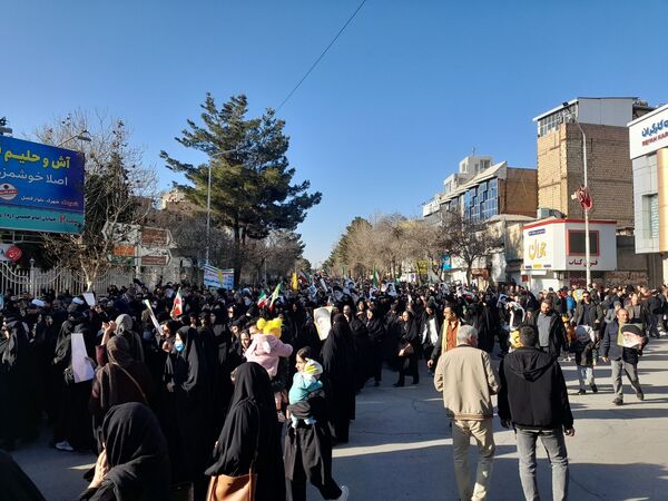 راهپیمایی و تشییع شهدای امنیت نیشابور