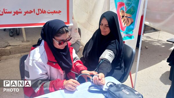 موکب عشق؛ تجدید عهد خادمان هلال‌احمر فارسان با راه  سردار سلیمانی