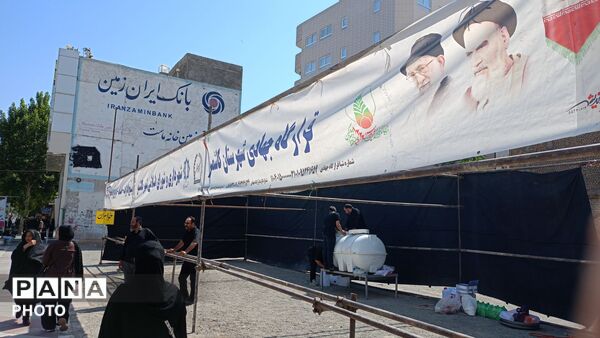 برپایی و آماده سازی موکب قرارگاه جهادی شهرستان کاشمر