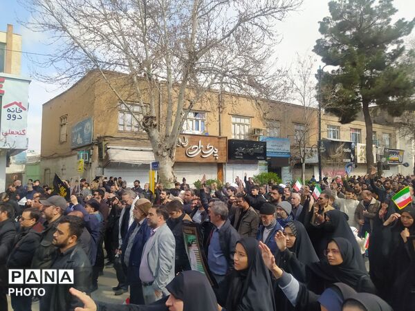 راهپیمایی خشم و نصر مردم نیشابور 