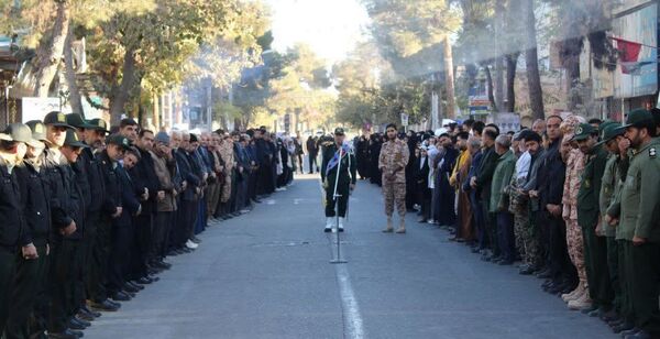 تشییع  پیکر مطهر شهید خوشنام در شهرستان خلیل آباد 