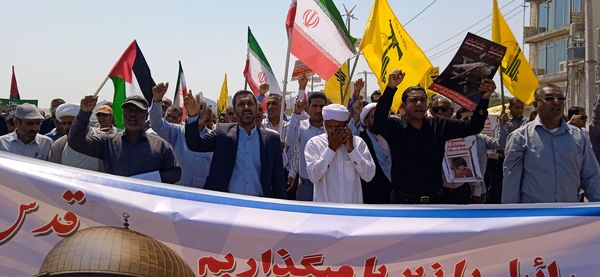 راهپیمایی روز قدس در جزیره هرمز‌