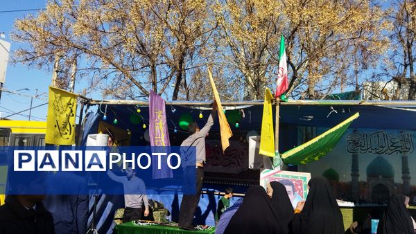 لحظاتی از آماده سازی موکب ها برای مهمانی کیلومتری نیشابور 