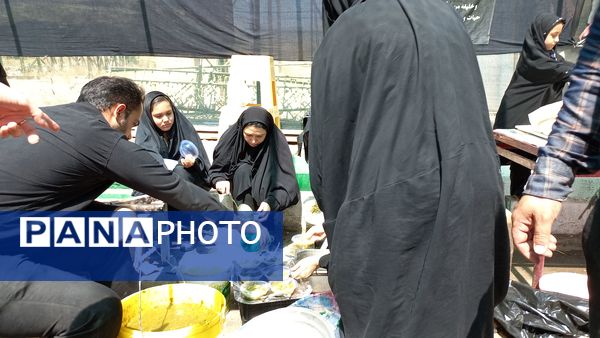 حضور زائران پیاده در جاده غدیر مشهد به نیشابور