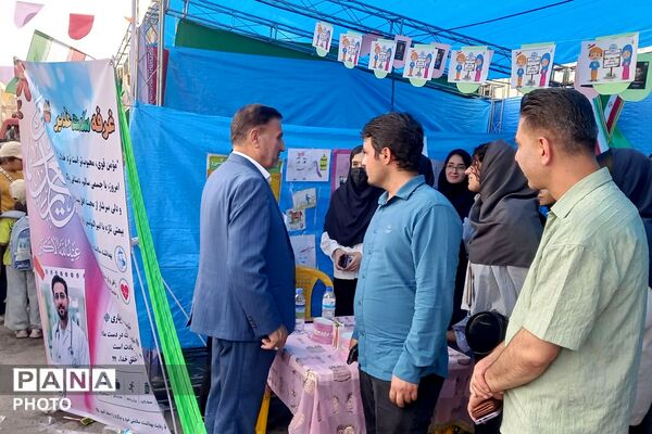 برپایی غرفه های مهدویت، فرهنگی هنری، بهداشت - سلامت، ورزشی و بسیج فرهنگیان در چهاردانگه