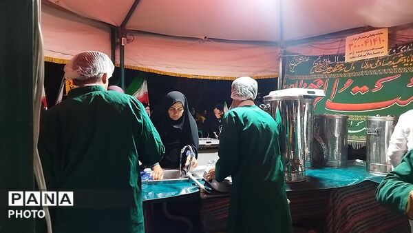 چایخانه هیئت الزهرا در شصت و هشتمین شب از اجتماعات مردمی حسینیه امام خامنه ای نیشابور 