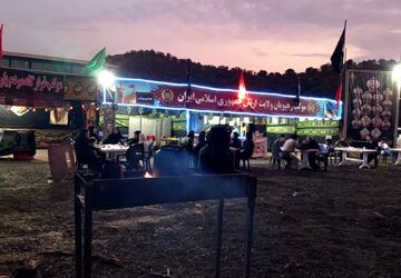 فعالیت‌های موکب‌ها در مرز باشماق مریوان در ایام اربعین