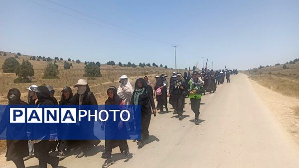 پیاده‌روی هیات روستای زرد تا امام زاده روستای کاستان